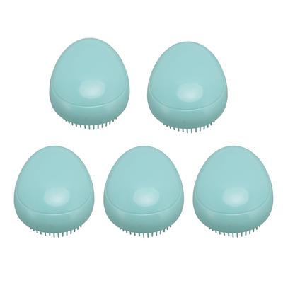 5pcs Hair Comb Egg Brush Round Handle Comb Wet Dry Use Portable Hair Massage Detangling Styling