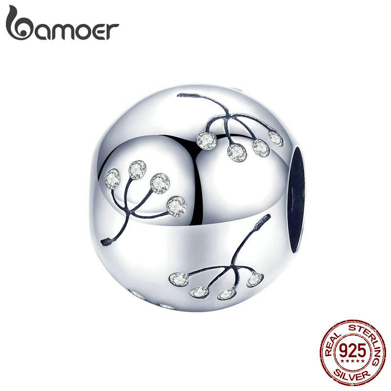 

BAMOER Стерлингового Серебра 925 пробы Синий Цветок Цветок Волшебная Звезда Круглая Бусина CZ Подходит Подвеска Серебряный Оригинальный Браслет и Ювелирные Изделия A