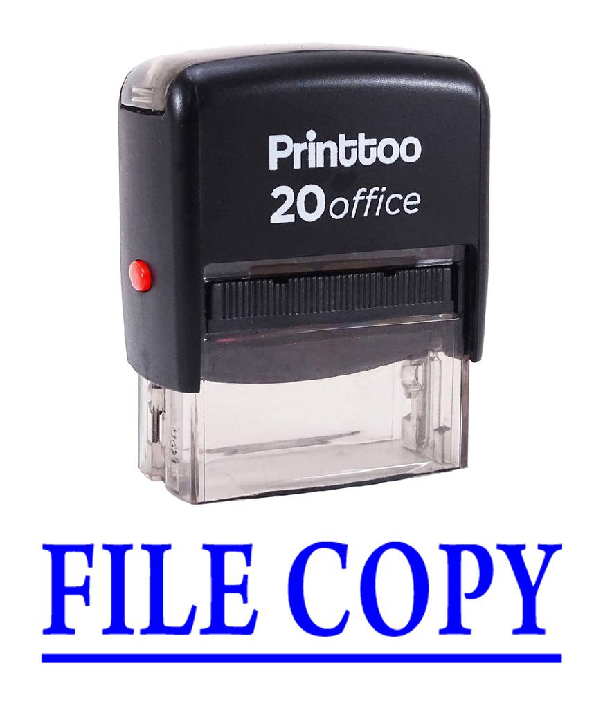 Printtoo Office Stationary FILE COPY Self Inking Rubber Stamp Custom