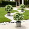 Artificial Flower,Artificial Petunias With Ground Stake, 18" Outdoor Faux Flowers For Garden, Yard, Planter And Porch
