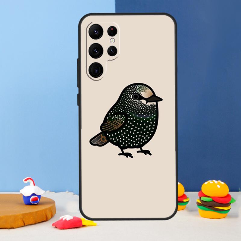 Chubby Bird Phone Case For Samsung Galaxy S24 S25 Ultra S9 S10 S20 S22 S21 S23 Plus S24 FE Cover Coque