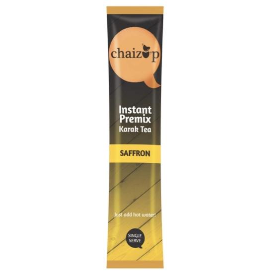 Chaizup Premium 1 Min Instant Saffron Tea Premix - 20 Sachets | Saffron Flavours | 20 Servings | 280g (Pack of 2)