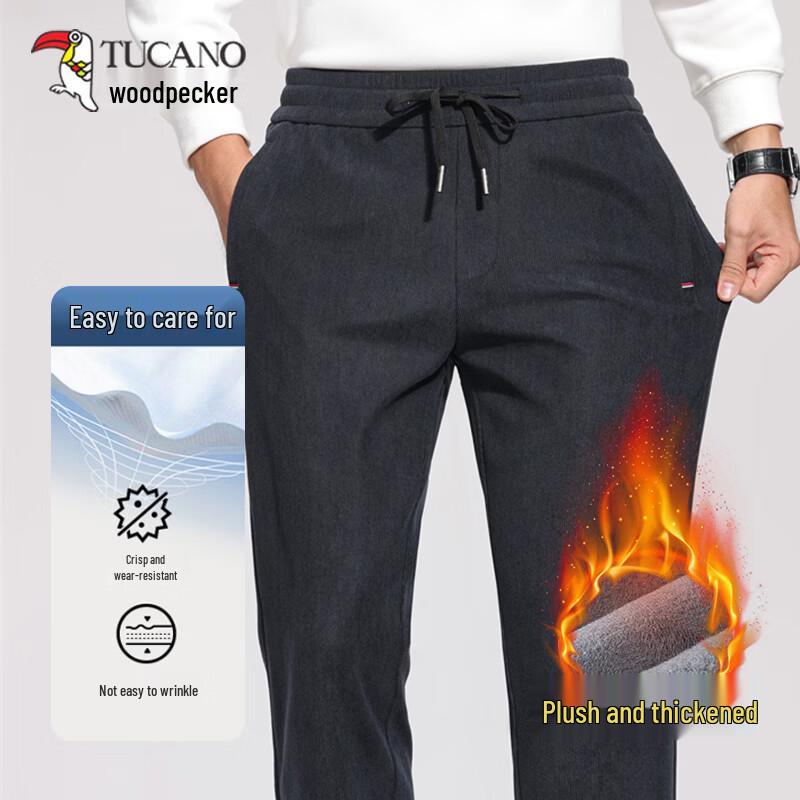 TUCANO Men s Corduroy High-Waist Straight-Leg Casual Pants XL