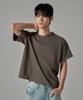WAAR M1087 Cutoff Round Short Sleeve T-Shirt_Brown
