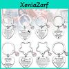 Heart Stainless Steel Keychain Pink Rhinestone Gratitude Quote Birthday Gift