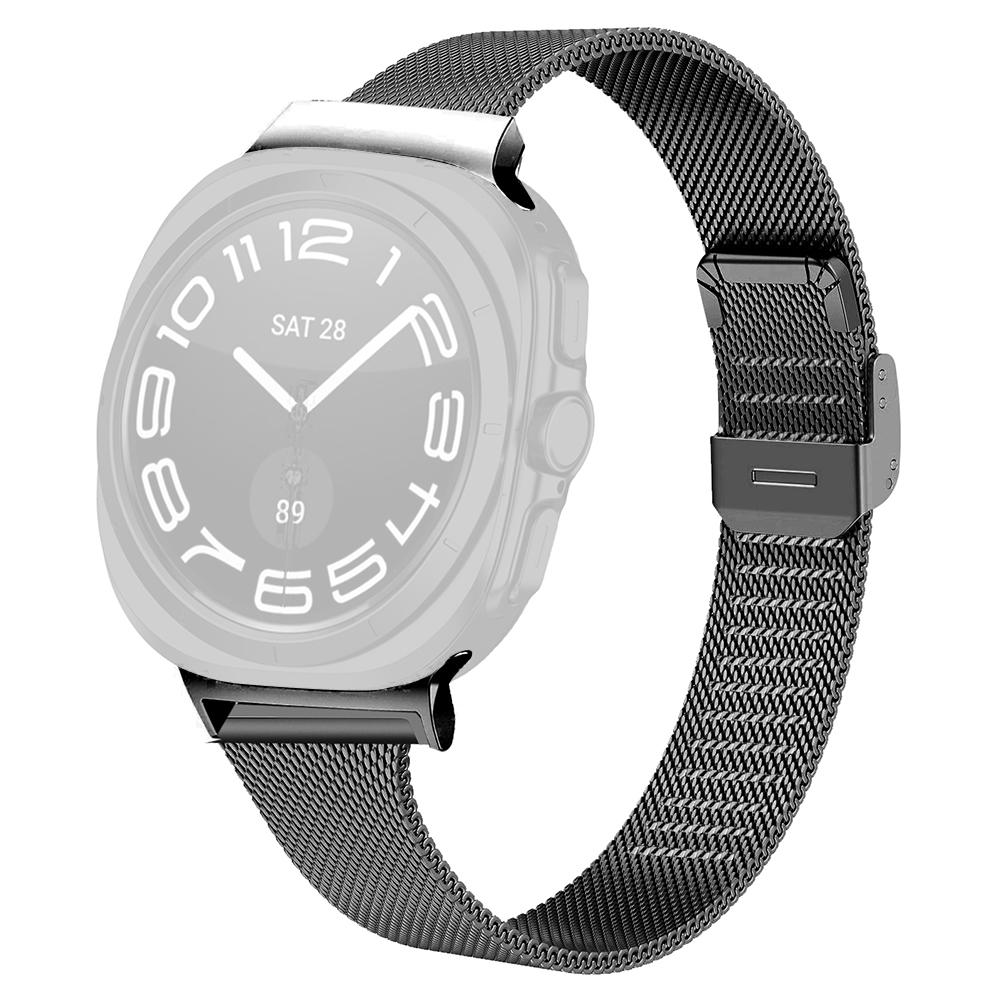 

Black Milanese Band for Samsung Galaxy Watch8 44mm/40mm/Watch8 Classic 46mm Metal Watch Strap A