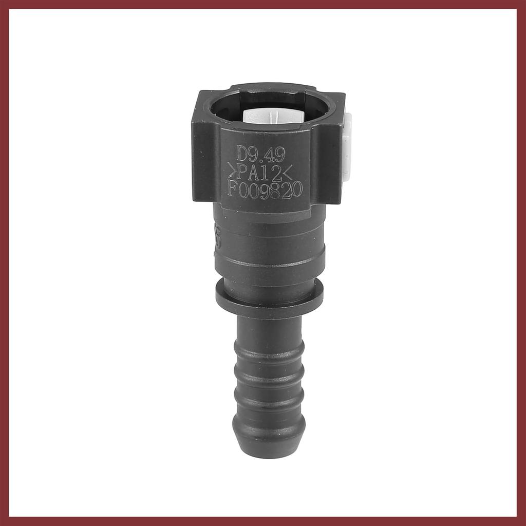 2pcs Fuel Line Quick Connect Straight Push-On Single Barb Adapter Connector for 3/8 to 3/8 Rubber Tubing Replace Parts