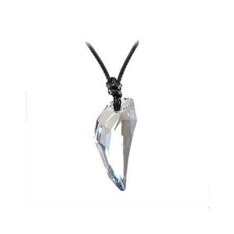 Tooth Wolf Shape Pendant Necklace Transparent Solid Color Decoration Jewelry