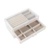 Acrylic Jewelry Organizer Clear Acrylic Beige Drawer Desk Storage Jewelry Box for Stud Earrings