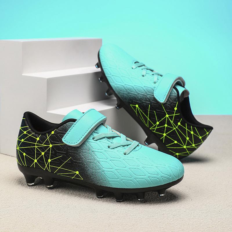 Football Shoes Shattered Nails Spikes Youth Velcro Children's Elementary School Sports Training Competition Shoes