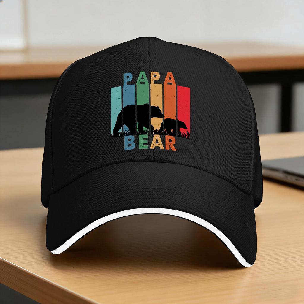 Fathers Day Papa Bear Periodic Table Sun Baseball Cap Summer UnisexTeens  Print Trucker Hat Tennis Skate Baseball Caps