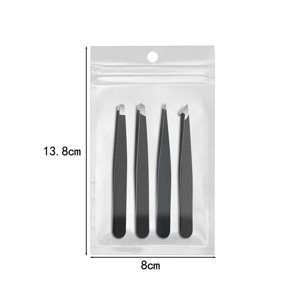 Stainless Steel Eyebrow & Beard Tweezers - Small, Precise, Household Plucking Tool