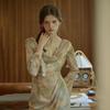Simpeulleteulo Sr_Vintage Oil Painting Print Dress
