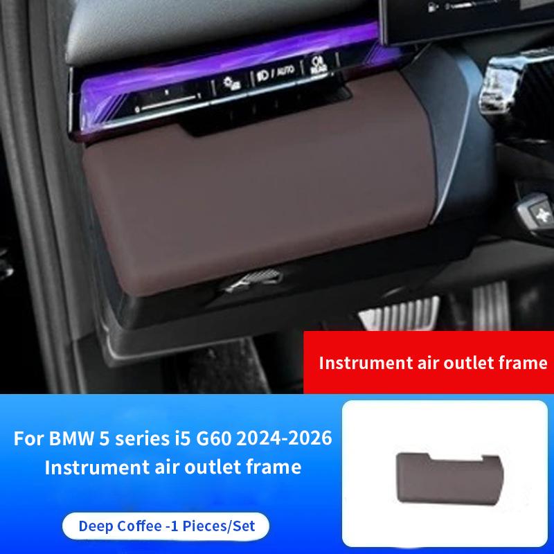 

For BMW 5 series i5 G60 2025-2026 Car ABS Leather material Dashboard panel decoration interior frame car interior accessories