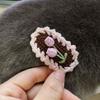 Crochet Flower Barrettes Colorful Hairpin Cute Handmade Crochet Tulips Hair Clip Lovely Knitted Accessory for Children