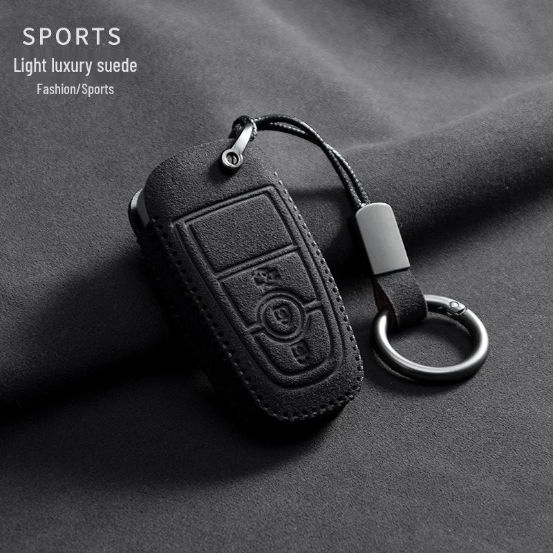 Suede Shell Buckle Case for Ford Mondeo, Edge, Explorer, Focus Keys