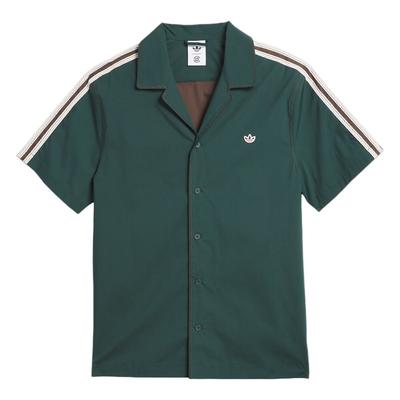 X CLOT Bowling Shirt Green/Brown Unisex Tops JP3870