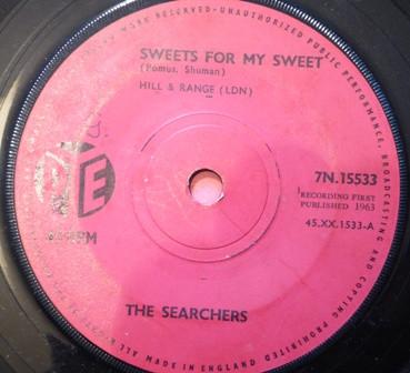 

7inch Record SEARCHERS - Sweets For My Sweet 7N15533 Pye Records 1963 UK Rock Used