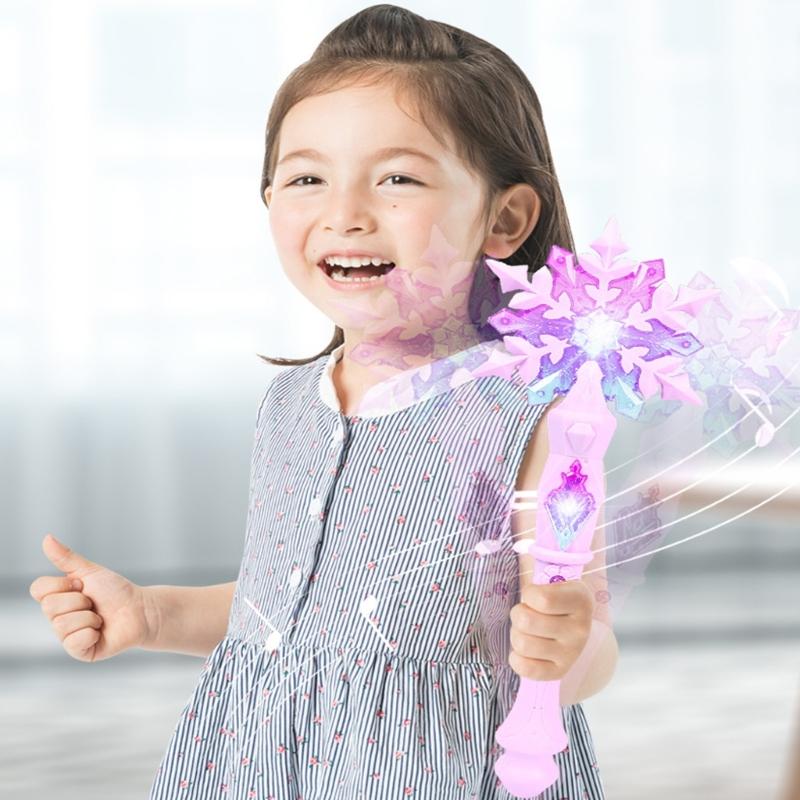 Light Up Musical Magical Wand For Kids Girls Birthday Party Toy Roleplay Princess Snowflake Wand for Roleplay Game Wear