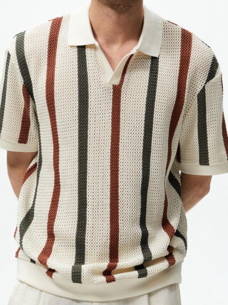 Casual Striped Contrast Shirt