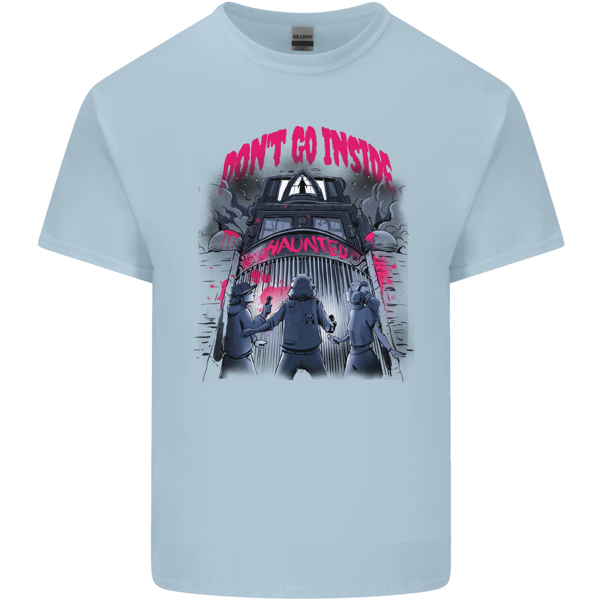 Haunted House Halloween Ghosts Spooks Unisexs Light Cotton TShirt S