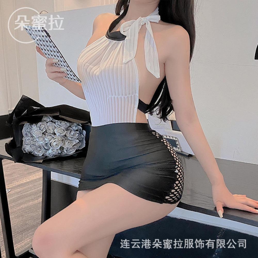 Domila Style Small Secret Naked Back Hollow Hip Skirt Sexy Underwear Role Play Temptation F414 Wholesale