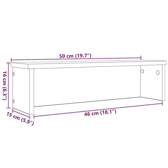 VidaXL Étagère de cuisine empilable blanc 50x15x16cm bois d'ingénierie, étagère de rangement de cuisine, organiseur 860481