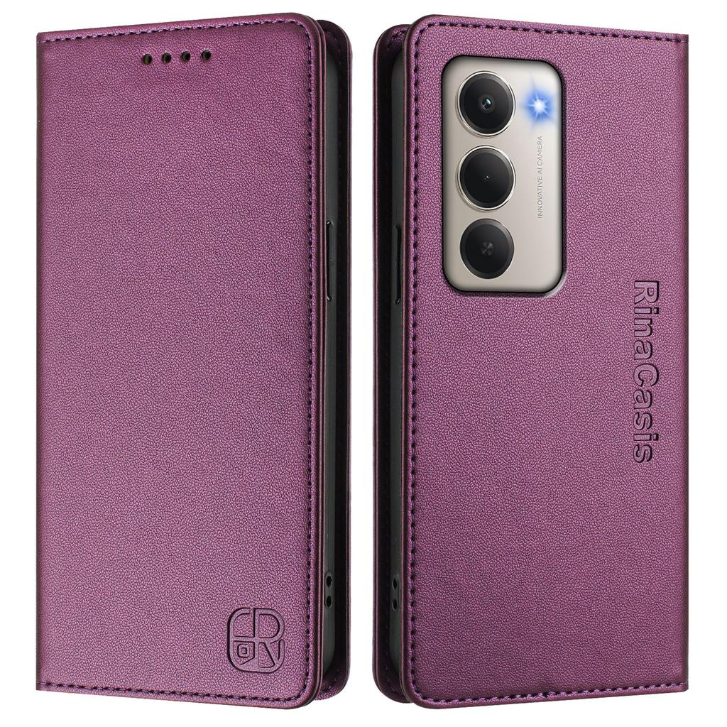 Pentru Xiaomi Redmi 15 5G (Global) (169 mm) Husă din piele RINACASIS RC01 Husă pentru telefon cu portofel cu blocare RFID și suport