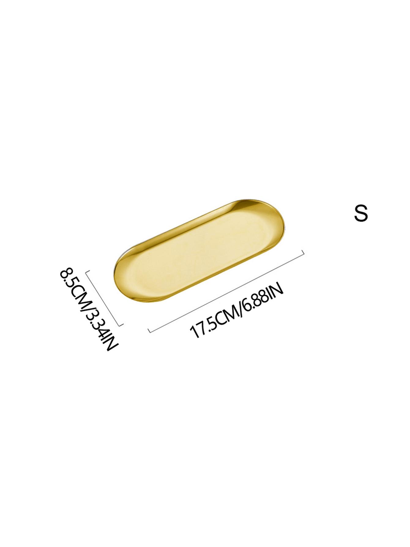 1/3ks Nerezová Zlatá Dezertní Talíř Podnos na Dort Svačinový Kuchyňský Talíř Západní Pokrm beige