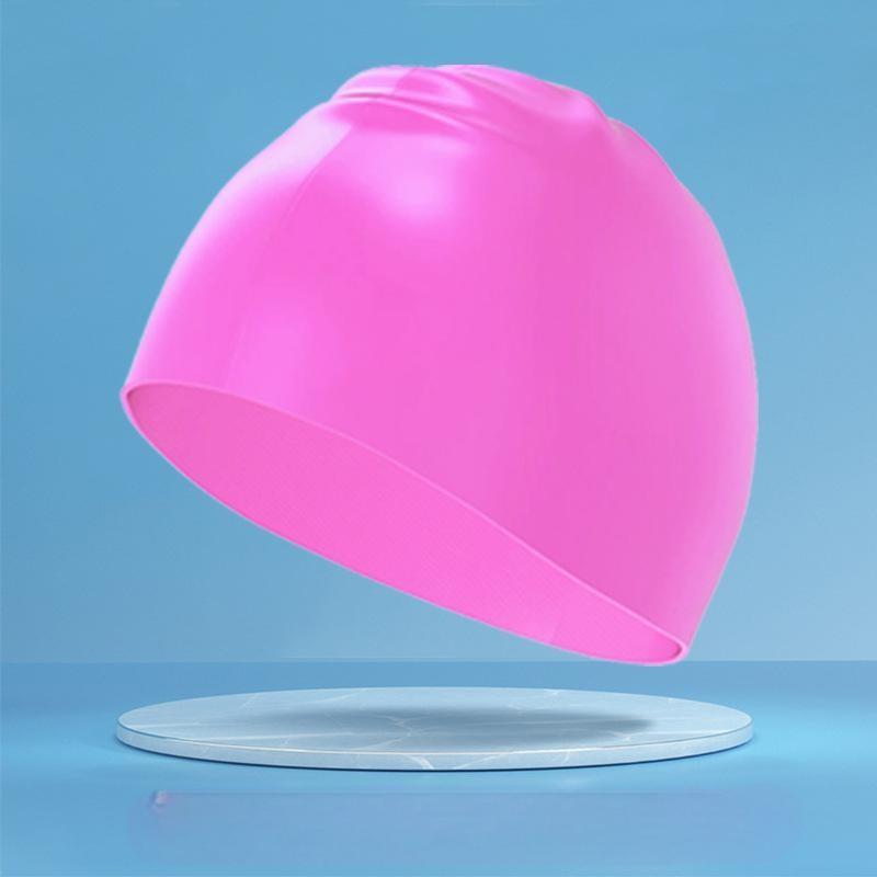 

Водонепроницаемая, удобная, высокоэластичная шапочка для плавания, однотонная шапочка для плавания для взрослых One Size розовый