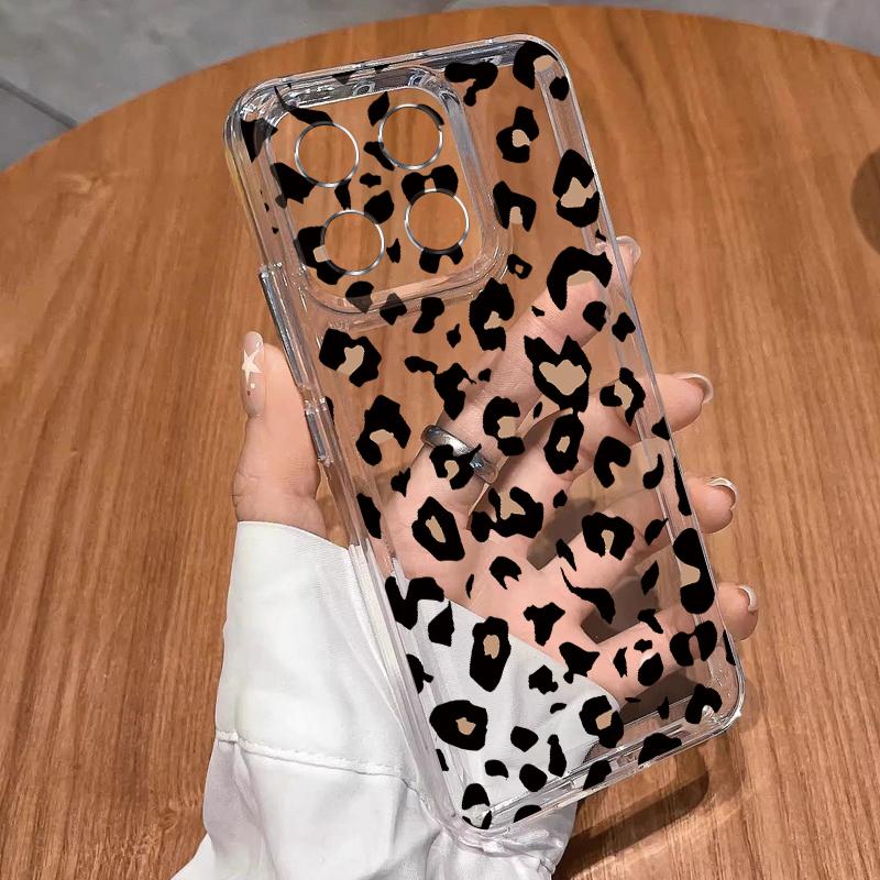 Leopard Print Phone Case For Xiaomi Redmi Note 15 Pro 4G Funda Redmi Note 14 13 Pro 5G Clear TPU Silicone Soft Cover