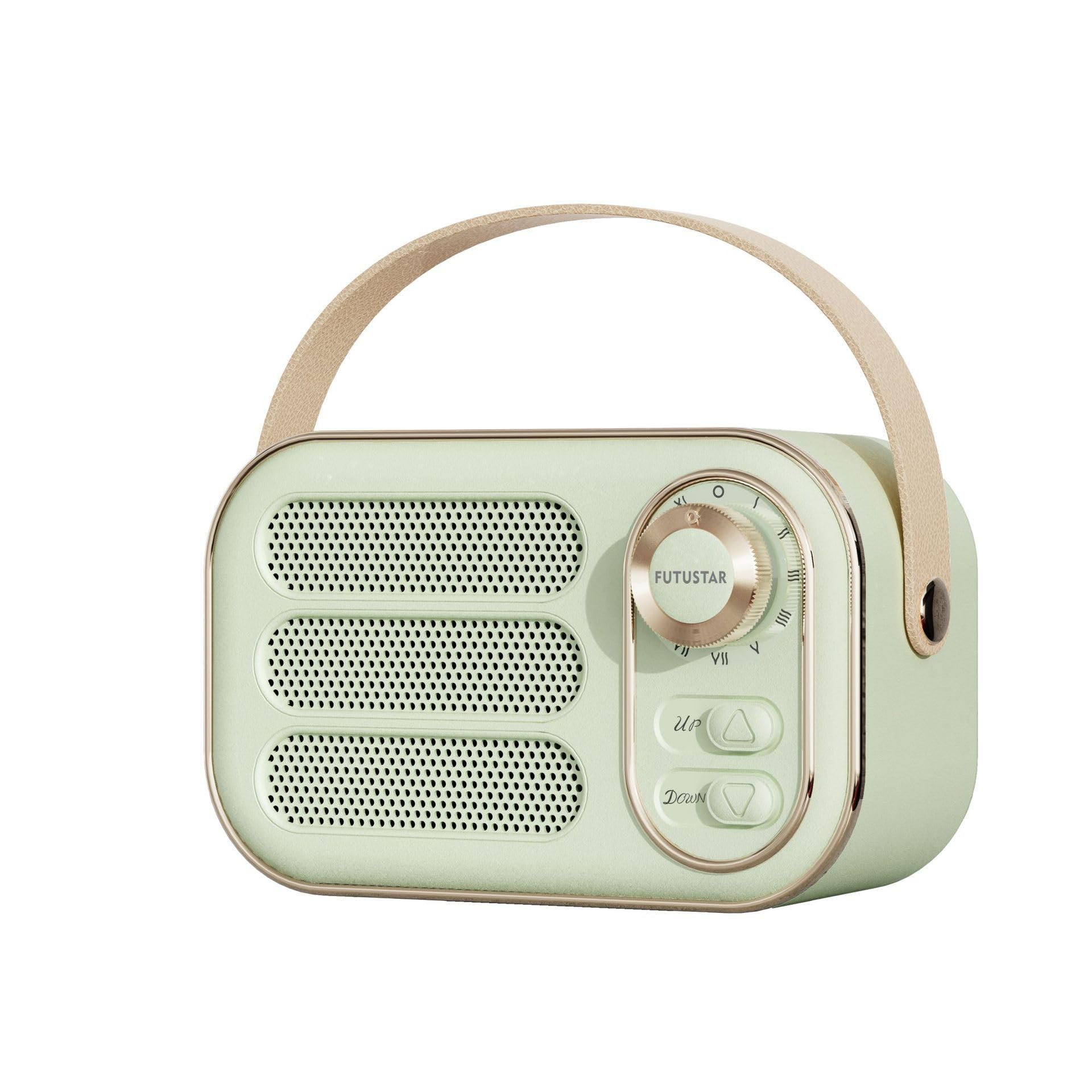 

Cute Retro Bluetooth Small Knob Stepless Volume Portable Bluetooth Stereo Wireless Speaker Speaker, Type, Adjustment, Speaker, Speaker, - (green) зелений