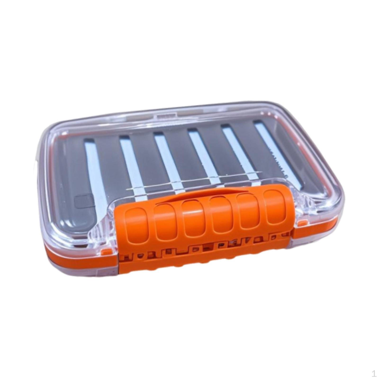 

Коробка для мух, рыболовный контейнер для пресноводной рыбалки, легкий контейнер для соленой воды оранжевый