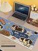 Denim Puppy Mouse Pad Heating Table Mat PVC Constant Temperature Computer Desk Pad Adjustable Heating Warm Learning Homework