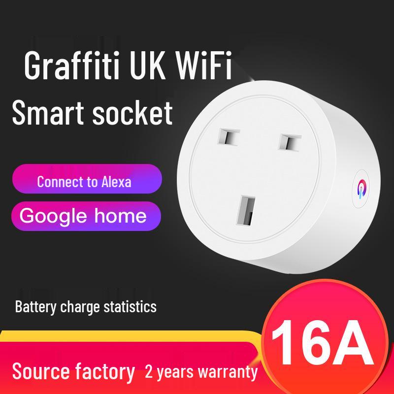 

WiFi Smart Plug 16A UK Standard for Remote Control and Timing. 16A with Power Monitoring - eWeLink WiFi