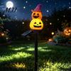 Waterproof Garden Stakes Halloween Solar Pumpkin Light, Ghost Stake Festival Holiday Yard LED Pathway Light for Patio Lawn Decor Reusable Outdoor