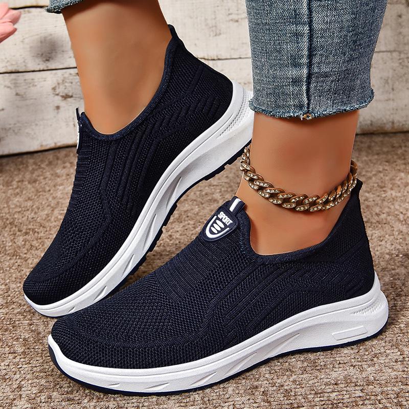 Women's Spring Breathable Plus Size Casual Lightweight Slip-on Loafers with Soft Sole