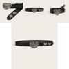 Leather Belt With Heart Buckle For Casual Youth Fashion