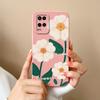 Case For Oppo A54 A54S Candy Painted Flower Cover For Oppo A 54 4G Soft Upgrade Liquid Silicone Full Protection Back Cover Funda