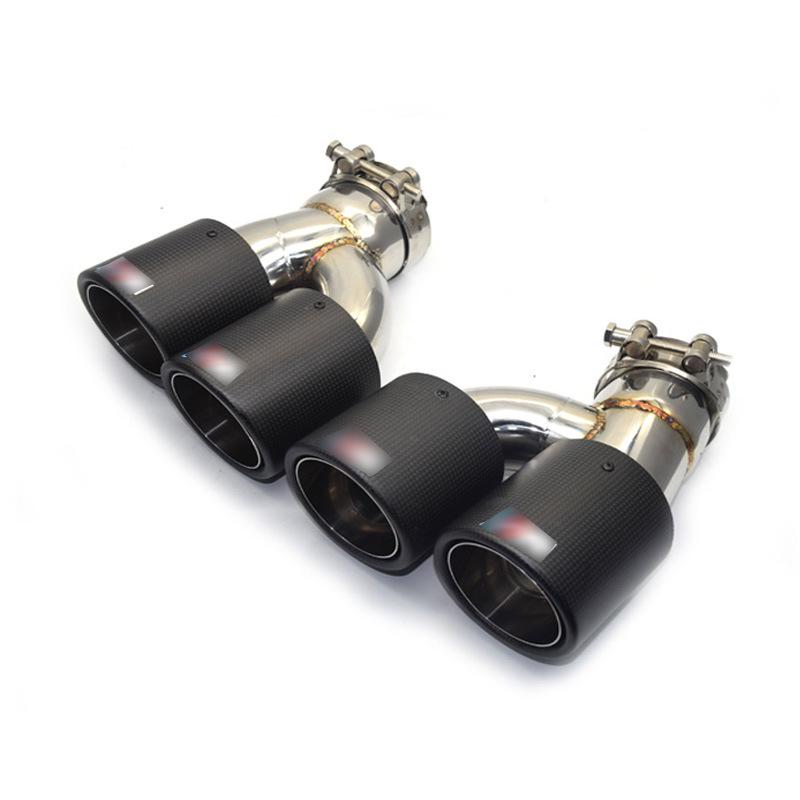 

BMW 5 Серії G30/G38 Вихлопна труба з 4 виходами, Титаново-чорна, Стиль MP, Велика квадратна