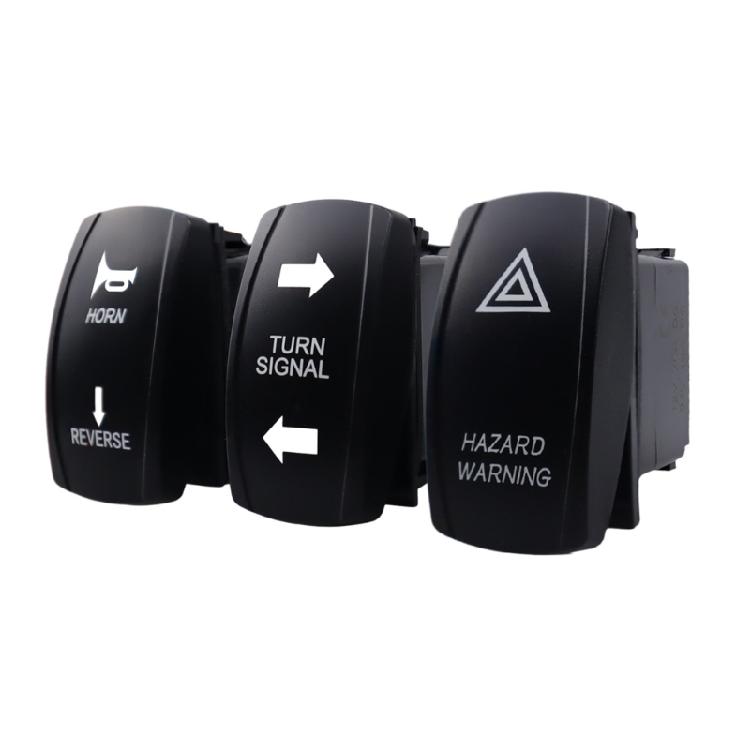 Universal Turn Signal Light Rockers Switch Set with Indicator Reverse Light Horn