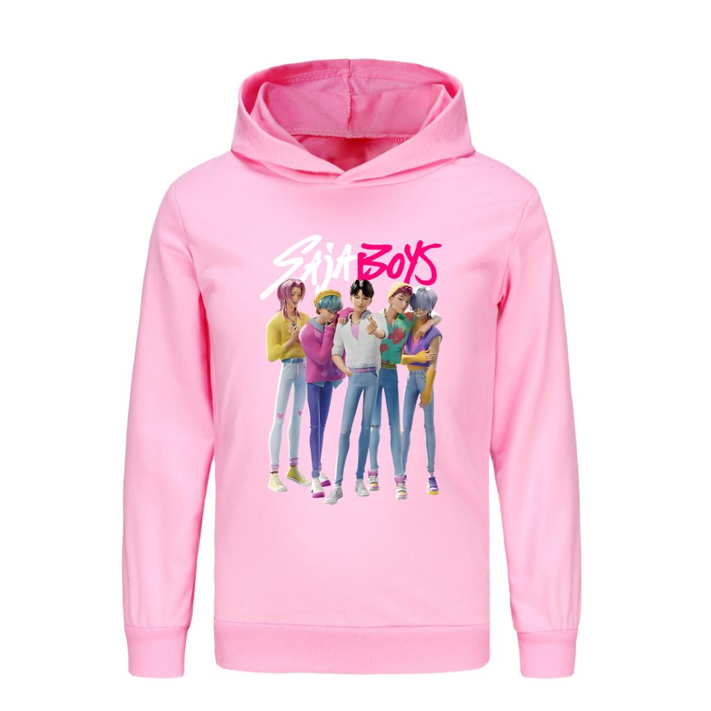 Kpop Witch Hunting Team Saja Boys Children's Warm Casual Hoodie Loose Fashionable Printed Comfortable Soft Daily