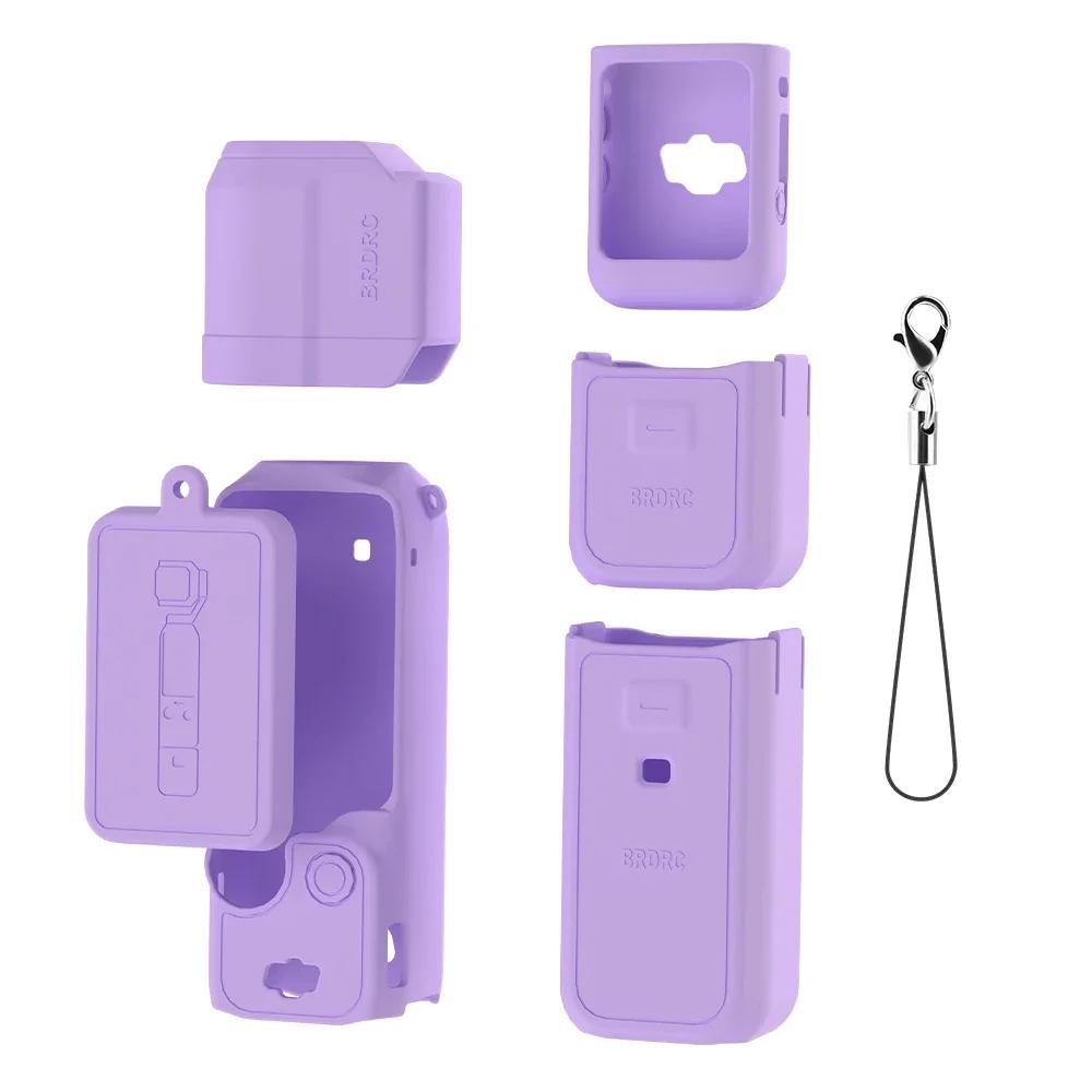 BRDRC Pocket 3 Silicone Cover Soft Silicone Protective Case Lens Protector Sleeve Handle Shell for DJI OSMO Pocket 3 Accessorise