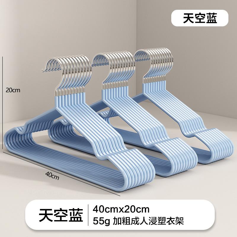 Non-Slip Coated Metal Suit Coat Hangers Heavy Duty Clothes Hangers Metal Shirt Jacket Hanger with Round Notches for Dress