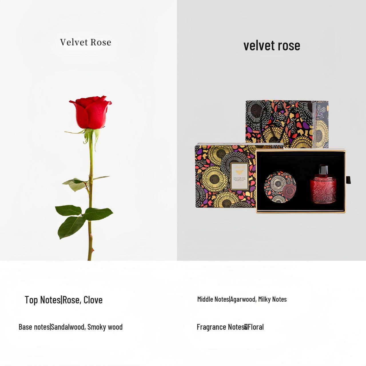 Embossed Aromatherapy Red Candle Gift Set with Flameless Fragrance 730g