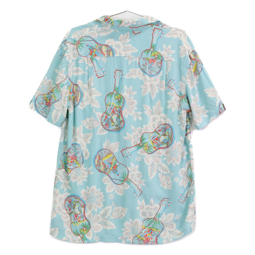 RRL Blue Cotton Camp Hawaiian Shirt Tops M Light blueUsed