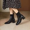Fashion Women's Boots Fabric High Heel Autumn Sock Boots Women Fashion Zipper Pumps Pointed Toe Slip On All-match Single Boots Size35-40