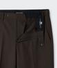 MUSINSA STANDARD Whipcord Straight Hidden Banding Slacks [Dark Brown]