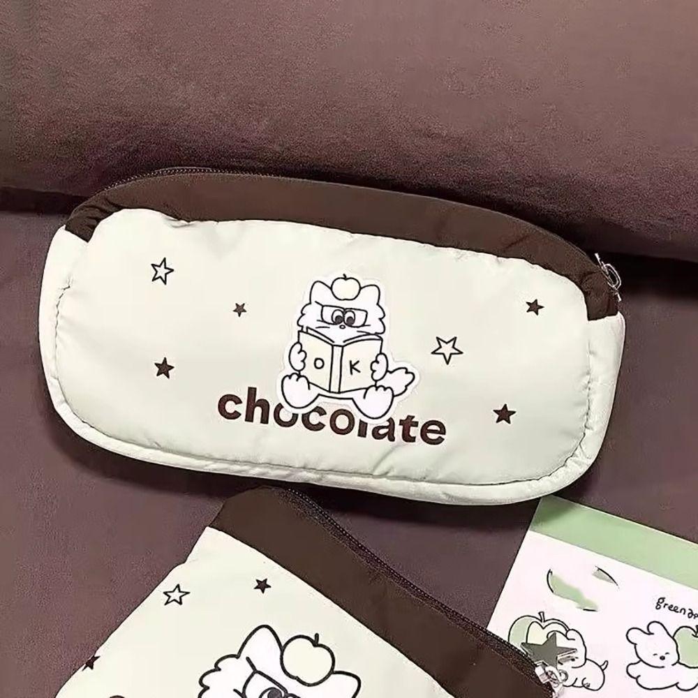 Kitten Pencil Case Large Capacity Cosmetic Bag New Stationery Bag  Students