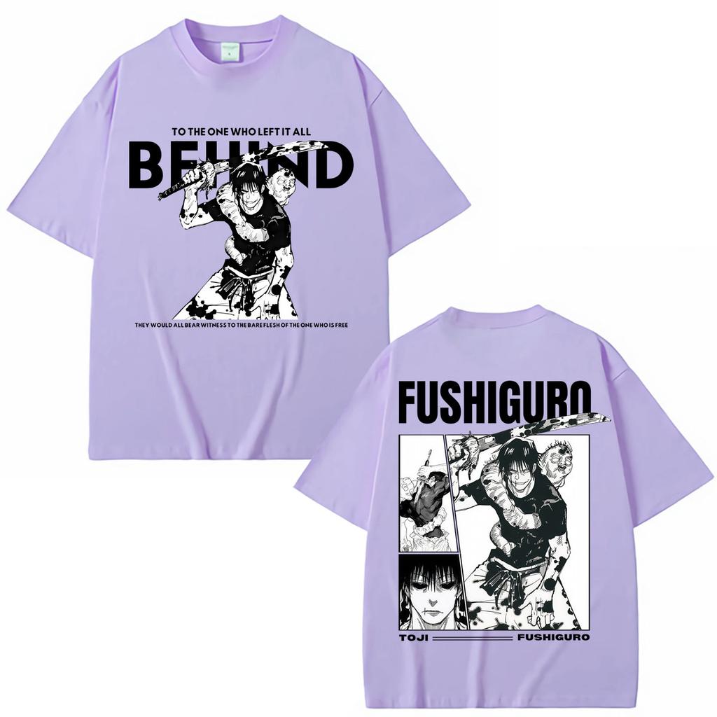 Anime Jujutsu Kaisen Fushiguro Toji Retro Tshirts Unisex Women Harajuku Unisexga Short Sleeve Oversized Fashion Casual Cotton T Shirt